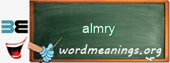 WordMeaning blackboard for almry
